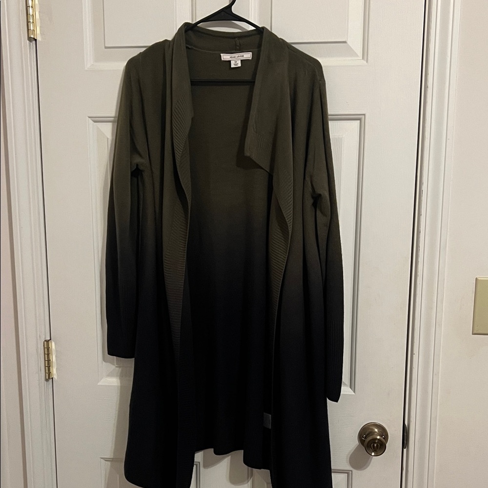 Adam Levine Collection Olive to Black Gradient Cardigan